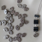 10pcs ステンレス シルバー アンティークチャーム 扇 ミニサイズ