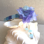 青紫陽花バレッタ  ＊