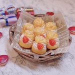 ✨再販✨🍓贅沢いちごトッピング🍓　ミニチュアスイーツ　シュークリーム　ミニチュアパン　イチゴクリーム　生クリーム