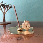 受注制作「森のクマさん」お香立て　真鍮
