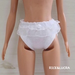 （送料無料）バービーランジェリー、バービーパンツ、バービー下着、白1枚