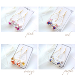 大人気♡Czechbeads×glasdome pierce earring