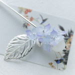 天然石と紫陽花のかんざし　ヘアアクセサリー　髪飾り