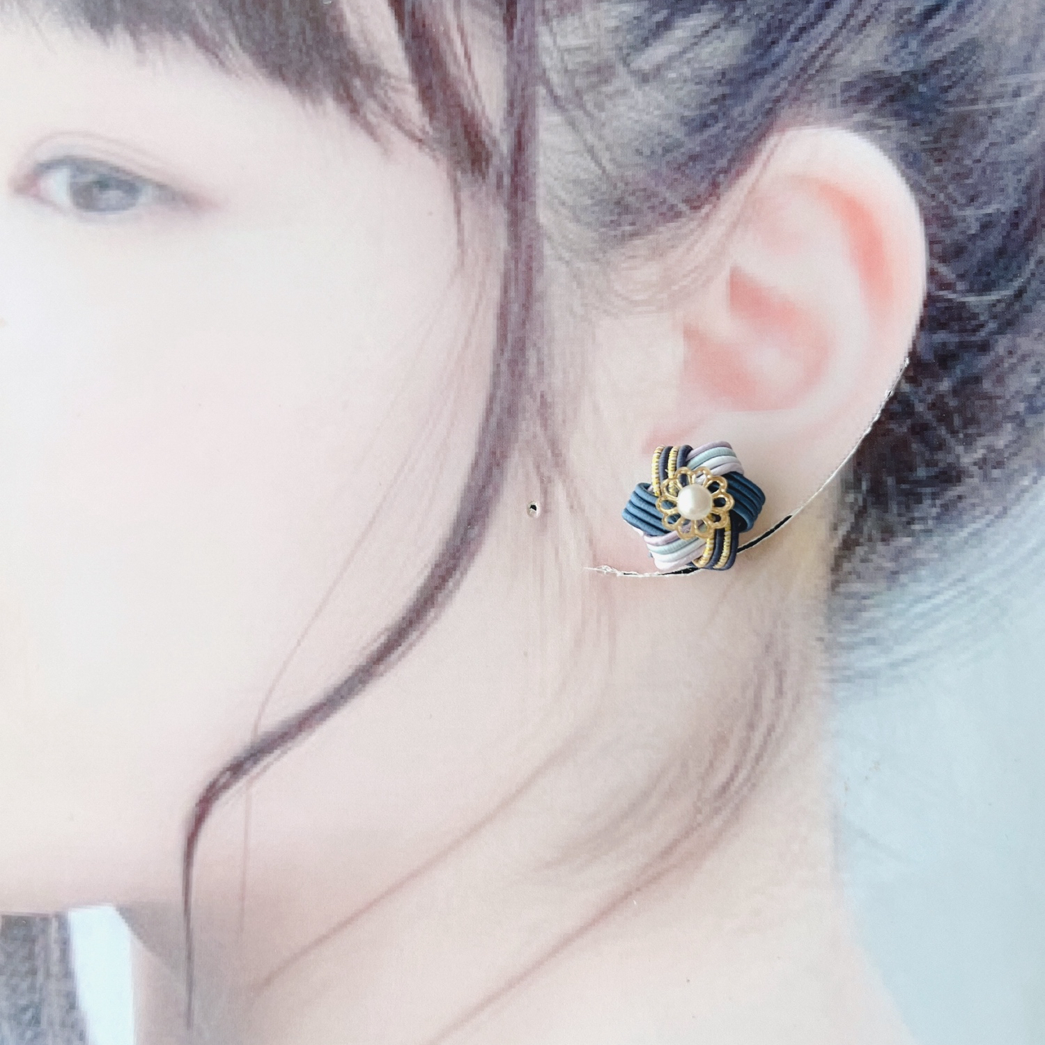 六角形のピアス*【東雲の月】 - *Yue* | minne byGMOペパボ 国内最大級 