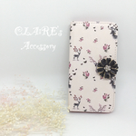 6 plus/6s plus手帳型ケース*子鹿*ブラックのコスモス