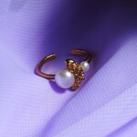 octopus crescent moon - 11号フリーサイズ - 本物のタコを型取り（Brass（18Kメッキ and アクリルコーティング））
