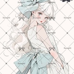 【B329】teatea.オリジナル 人物ステッカー