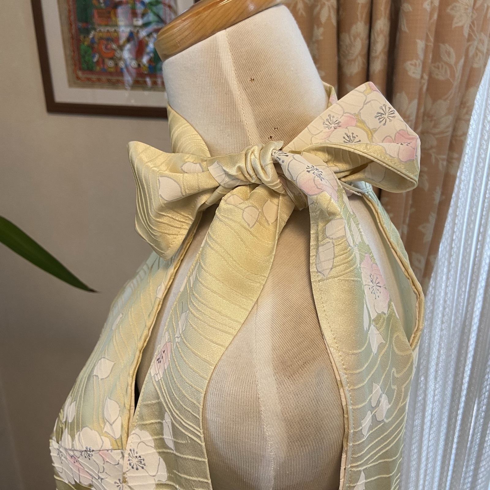 着物リメイク】ホルターネックサイドリボンドレス - 着物