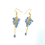 ブルービーズのつぶつぶ房ピアス/イヤリング