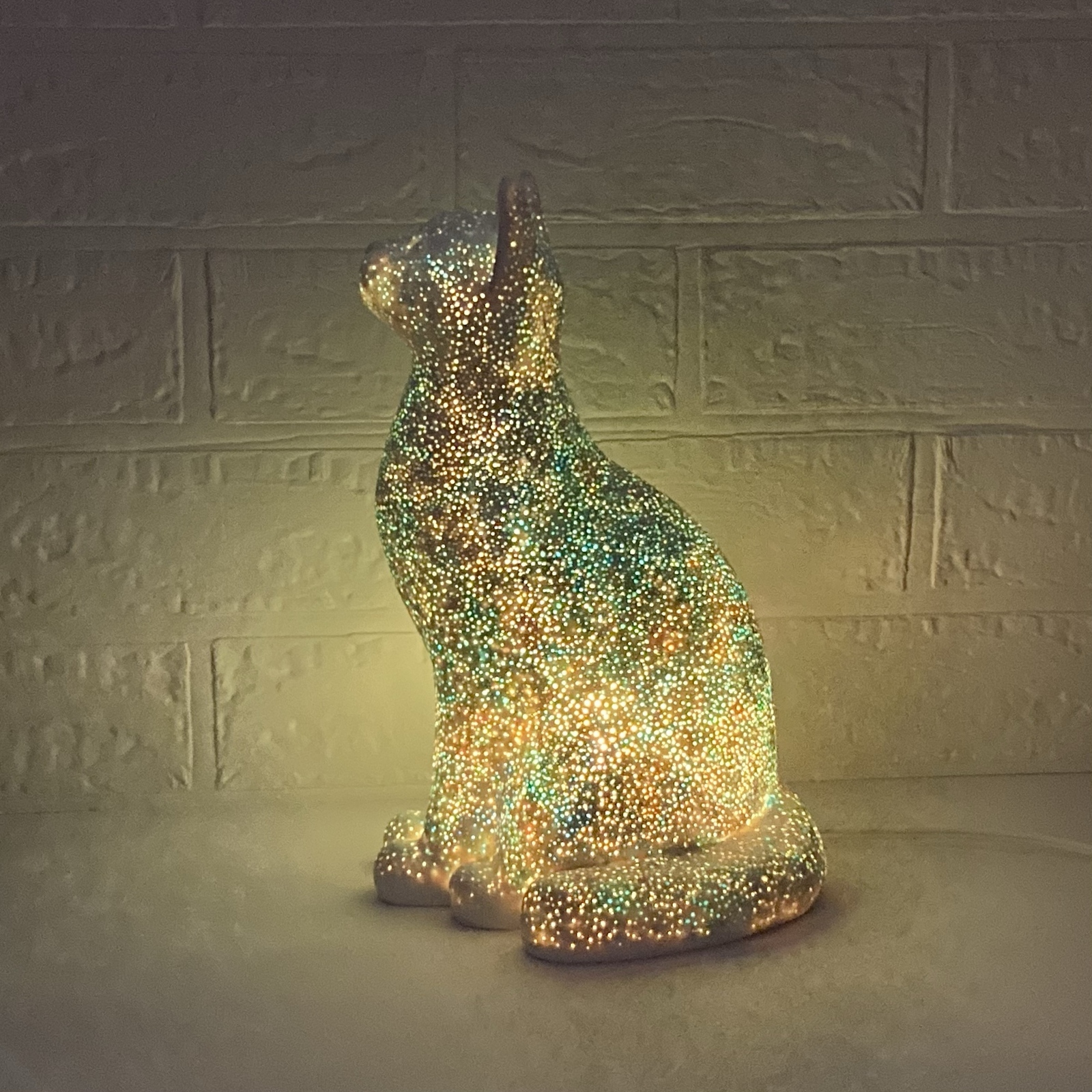 猫型ランプシェード(黒猫と満天の星と植物) - 猫ハウス | minne