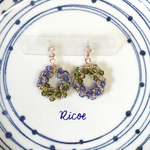 《再販》『 森と風 』swarovski & glass pierce