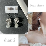 2way!パール単体でも使える！小粒フラワーの大人ピアス