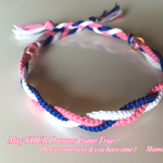 Braiding ピンクミサンガブレスレット