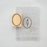 シャビー楕円枠 - Shabby oval frame - [ラバースタンプ]