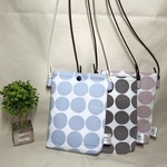 サコッシュ小【マチ付き　ドット　くすみカラー】