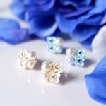 mini  pearl  flowerイヤリング、ピアス・受注制作