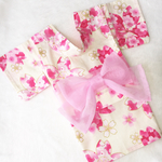 浴衣  桜　クリーム M