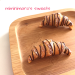 さくさくクロワッサン（チョコレート）のブローチ