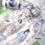 送料無料【S464コラージュ素材】海外PETステッカー 女子　人物　マステ　ジャーナル　おすそ分け　バレット