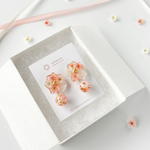 【母の日に花束を💐】ピンクブーケの2Wayピアス／イヤリング
