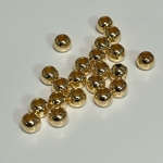 50個 6mm 大穴 プラスチック ビーズ KCゴールド