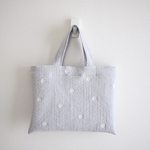 裏地・内ポケット付き♪マーガレット柄ヌビバック　レッスンバッグ　登園　通学　韓国