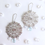  【お値下げ♪】* aurora * × * clear blue *  chandelier pierce