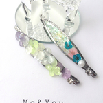 お花とパールのヘアピン  ロング