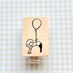 963hanko 消しゴムはんこ: 宙づりのぼく