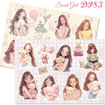 【DP83】デザインペーパー スウィートガール コラージュシート