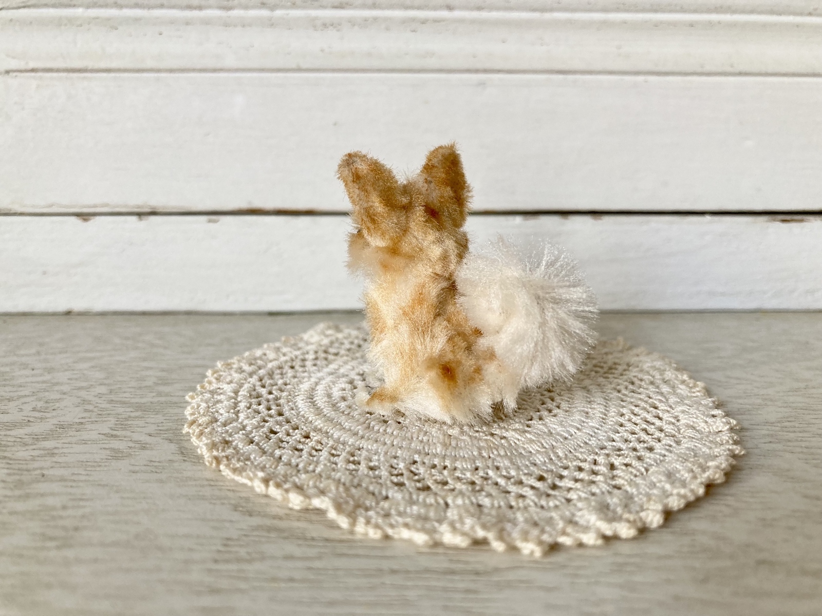 モールアート モールドール ミニチュア犬のロングコートチワワ