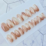 535.（全サイズ現品販売）もやもやニュアンス♡ミラーフレンチネイルチップ