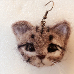 キジトラ猫ちゃん♪羊毛フェルトピアス