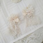 na様ご予約品）アンティークレースのピアス
