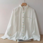 春服の新モデル 甘い 刺繍 長袖 シャツ ゆったり シャツ

