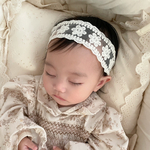2種類の幅から選べる【lace hair band】　ベビー　赤ちゃん　ヘアバンド  レースヘアバンド　100日祝い　バースデー　結婚式にも