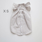 [犬服] XSサイズ 完成品 チワワ　　　　　　　　　　　ギンガムチェック柄 キャミソール ワンピース 背中開き バックオープン