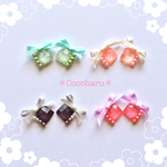 リボンキューブシャーベット◇イヤリング/ピアス