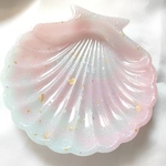  【4-12】貝　パステル　アクセサリートレイ　小物入れ　