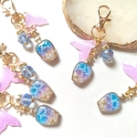 【4-14】海！ゆめいろ水面香水ビンチャーム　レジン