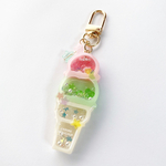 [4月26日販売]Double ice cream shaker keychain(pink×mint)