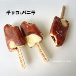 【新作】アイスキャンディのブローチ《チョコバニラ》