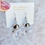 𝐧𝐞𝐰!! 水滴×小花シルバーピアス♡イヤリング パーティーピアス ブライダル ウェディング サージカルステンレス 結婚式 お呼ばれ 入学 卒業 母の日