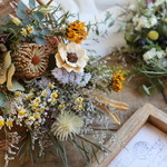 季節の草花のナチュラルスワッグ、ドライフラワー、花束、母の日、プレゼント