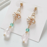 ローズクォーツ♡アパタイトピアス