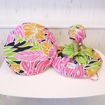 花びらのウリウリケース♡Mサイズ ウリウリカバー フラアイテム フラグッズ ハワイ＜ブラック×ピンクボタニカル＞
