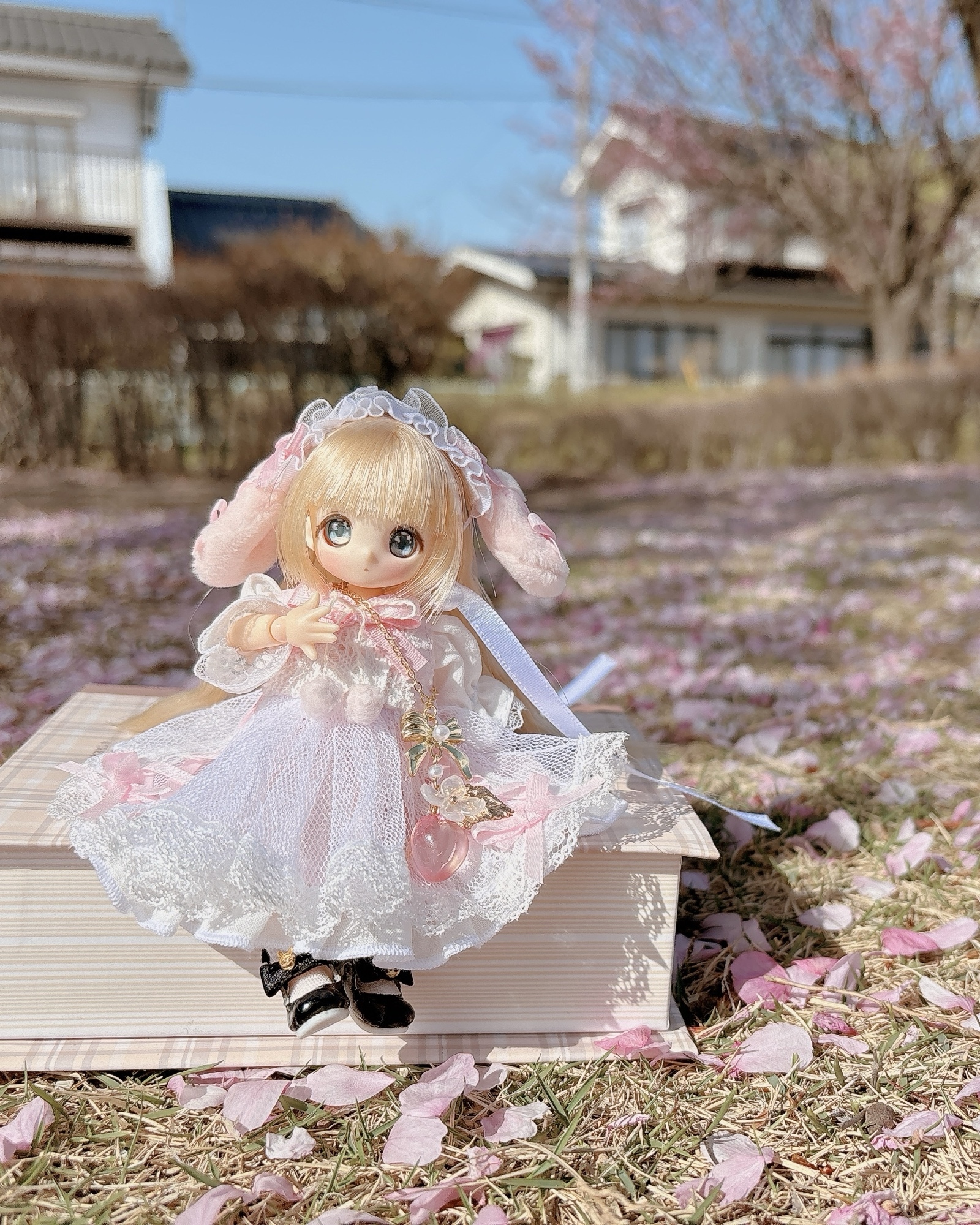 シュガーカップス　オビツ11 ディーラー様　子うさぎナチュラルワンピースセット シュガーカップス オビツ11 ディーラー様 子うさぎナチュラル