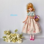 リカちゃん服　ブライス服　早朝に開いたバラ🌹