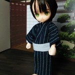 【受注】MEN'S浴衣・藍縦縞