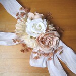 マタニティサッシュベルト。サッシュリボン。マタニティフォト、ニューボーンフォトに。高品質な造花使用。ウェディングやインテリアにも